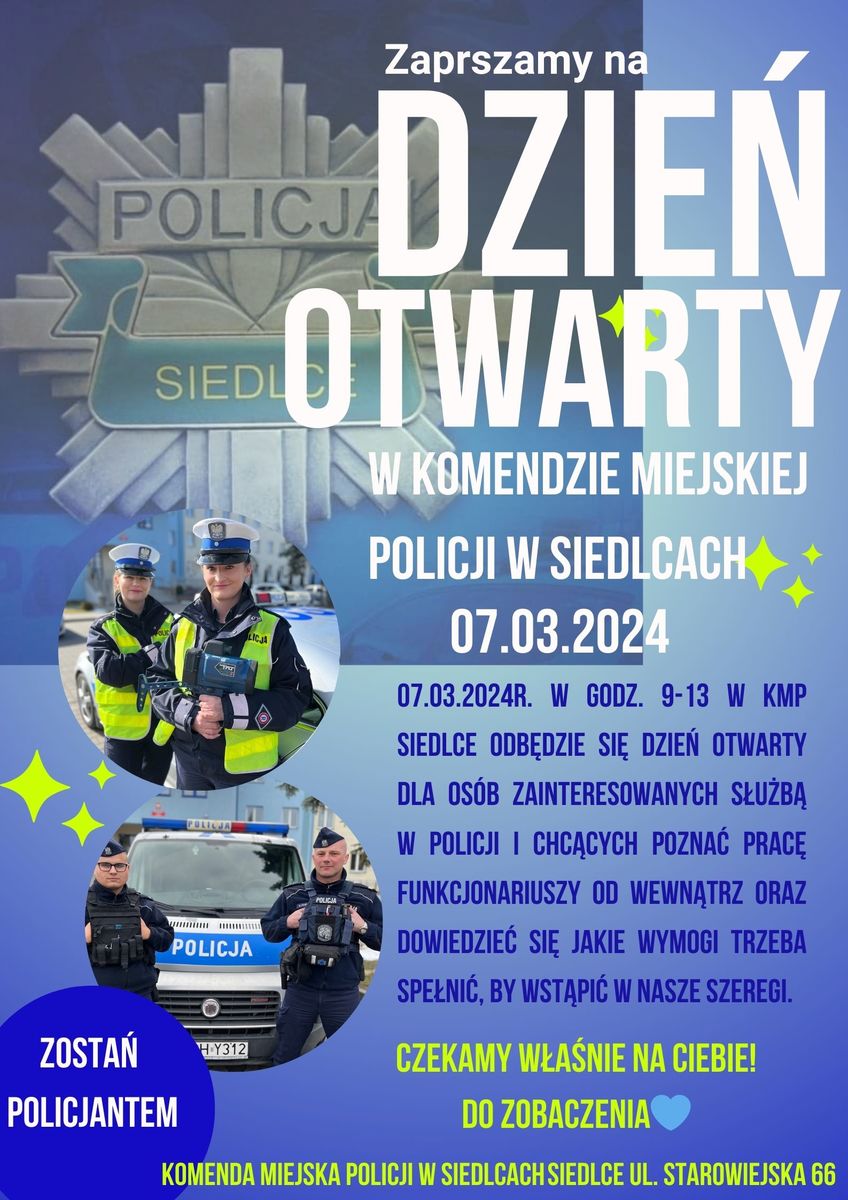 Zapraszamy Na Dzień Otwarty W Komendzie Miejskiej Policji W Siedlcach Aktualności Kmp W 0000