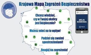 Krajowa mapa zagrożeń ma Mapie Polski