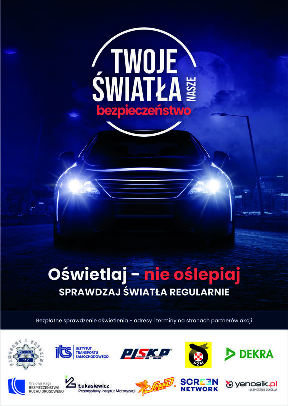 Plakat Twoje światła nasze bezpieczeństwo