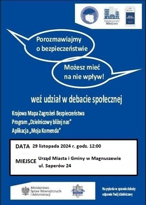 Plakat zaproszenie na debatę