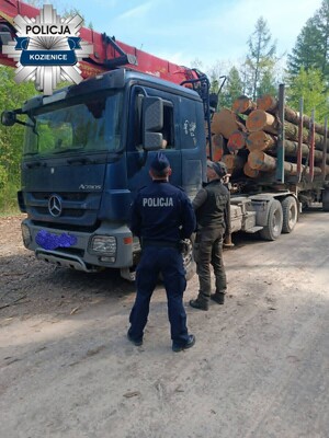 Wspólne działania Policji i Nadleśnictwa Dobieszyn