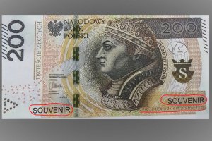 imitacja banknotu 200 złotych