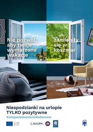 Plakat: Kampania „Stop włamaniom do domów” - ulotka