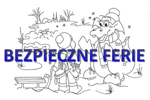 Kolorowanka: Bezpieczne ferie. Mławska Policja przygotowała niespodziankę dla najmłodszych