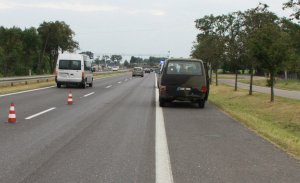 Wypadek na 7-ce w Załuskach