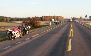 Zderzenie dwóch motocykli na krajowej 7 w Rybitwach