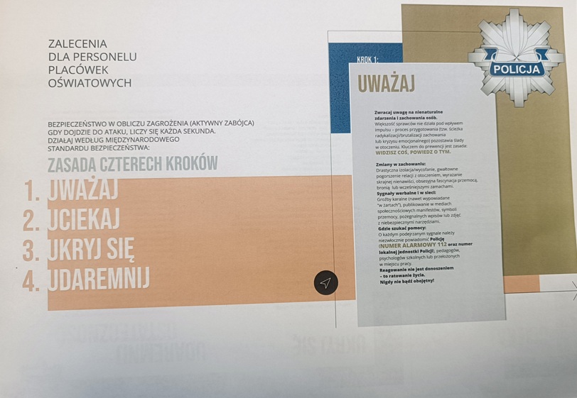 Spotkanie policji z pedagogami Zespołu Szkolno-Przedszkolnego w Przemiarowie