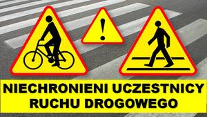 Wizualizacja przedstawia przejście dla pieszych i znaki ostrzegające o rowerzystach i pieszych