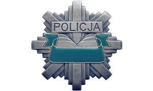 Logo policji w kształcie gwiazdy ośmioramienny