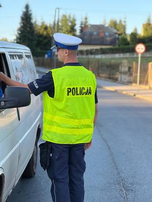 Policjant podczas działań