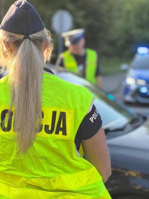 Policjant podczas działań