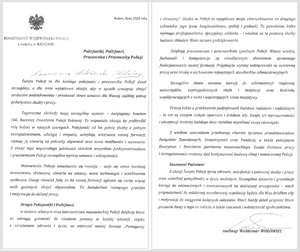 List Komendanta Wojewódzkiego do policjantek i policjantów