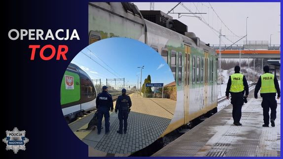 Policjanci w rejonie torów