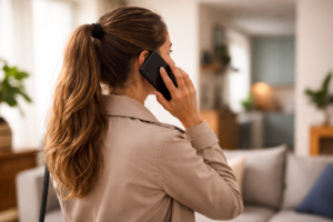 Kobieta rozmawia przez telefon