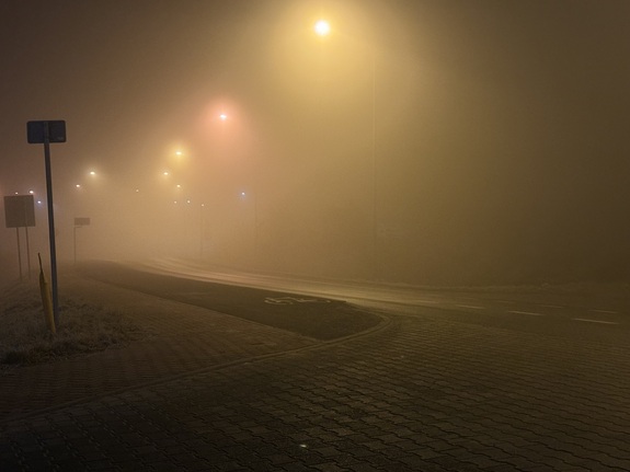 Mgła na drodze