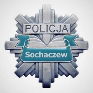 Gwiazda policyjna z napisem Sochaczew