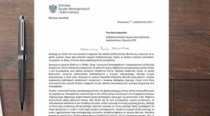 List Ministra Mariusza Kamińskiego do Horsta Seehofera, Federalnego Ministra Spraw Wewnętrznych, Budownictwa i Ojczyzny RFN