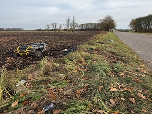 Zderzenie dwóch quadów- jedna osoba w szpitalu