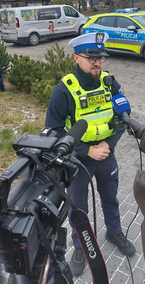 „W nowym roku bezpiecznie na drodze” - wspólna akcja KPP w Węgrowie oraz WORD w Siedlcach