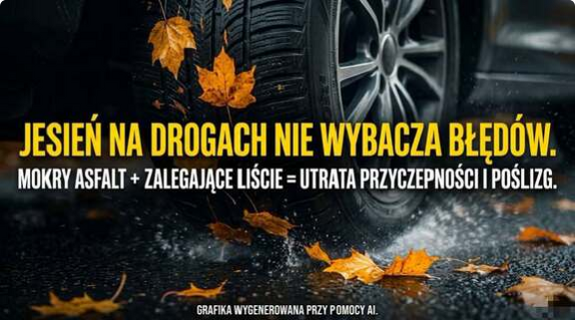 Bezpieczna jazda jesienią w zmiennych warunkach drogowych – apel do wszystkich użytkowników dróg