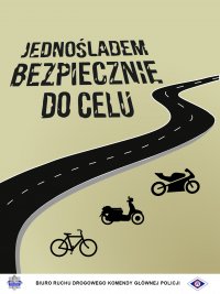 Jednośladem bezpiecznie do celu -plakat