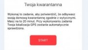 Wizualizacja strony startowej aplikacji twoja kwarantanna.