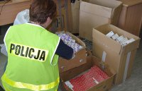 Zabezpieczone prze Policję papierosy z przemytu