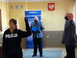 Nowo przyjęta policjantka z Komendy Powiatowej Policji w Żurominie