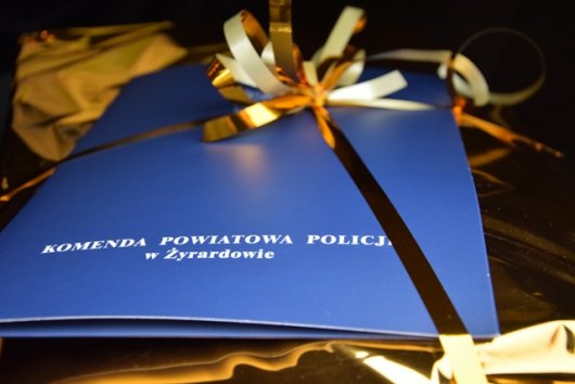 List od Komendanta Powiatowego Policji w Żyrardowie z życzeniami dla Rodzinnego Domu Dziecka